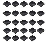 50 * 50mm Square Plastic Plugs,Square Plastic End Caps in 24pcs,Chair Leg Pipe Tube Insert Blanking Cover,End Cover Caps for Furniture,Tables,Chairs
