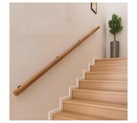 50 600cm Adjustable Wooden Handrail Kit for Stairs Wall Mounted Safety Rail for Elderly Corridor Support Rods (200cm Set 2 x 100cm)