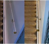 50-600cm Clear Acrylic Handrail for Stairs,Non-Slip Transparent Crystal Indoor Stair Handrails Complete Kit,Stairs Railing Indoor, 3ft/4ft/5ft/6ft/8ft/10ft/12ft/14ft/20ft(260cm/8.5ft/102.3in)