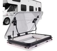 50/70/80 X50cm Rv Roof Maintenance Kits, Rv Skylight Roof Vent Hatch, Large Caravan Camper Roof Window Vent Kit W/LED Lights/Nets/Sunshade, for Caravan, Cargo Trailer,50 * 50cm