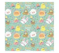 50 * 70cm Wrapping Paper Gift Sheet Spring Easter Pattern For Birthday Holiday Party Wrapping Paper Bunny Print Easter Wrapping Paper Girls Recyclable Wrapping Paper