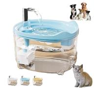 50.72OZ/1.5L Automatic Cat Dog Fountain, Triple-Filter 50.72oz/1.5L Automatic Cat Dog Fountain, Cat Water Fountain for Cats Dogs Multi Pets(Blue)