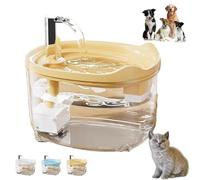 50.72OZ/1.5L Automatic Cat Dog Fountain, Triple-Filter 50.72oz/1.5L Automatic Cat Dog Fountain, Cat Water Fountain for Cats Dogs Multi Pets(Yellow)