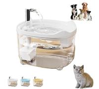 50.72OZ/1.5L Automatic Cat Dog Fountain, Triple-Filter 50.72oz/1.5L Automatic Cat Dog Fountain, Cat Water Fountain for Cats Dogs Multi Pets(White)