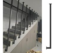 50 80 100 130 150 180 200 230 250 CM High Stair Railing Kit, L-Shaped Stair Spindles and Balusters for Step/Stairwell/Restaurants, Staircase Banister Guardrail(1pc Black,70cm/27.6inch)