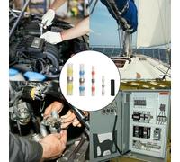 50-800 pcs Solder Seal Heat Shrink Wire Connectors with for Tin-for Ring Terminals, Polyolefin Tubing & Hot-Melt - Red/Blue/White/Yellow/Black,(600pcs)