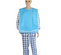 50×80cm Adult Bibs, Adult The Eldly Bib Adult Washable Dining Bibs, Waterproof Elders Bib with Crumb Catcher Clothing Protector for Elderly Men Women Mealtime Bib 1PCS Blue