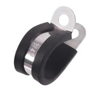 50-80pcs P Type Hose Clamp with Rubber Coat P Pipe Clips 304 Stainless Steel Single Cable Clamp Clip Assortment Kit(4-10mm(50pcs))