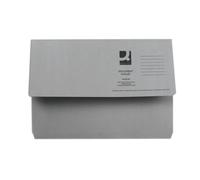 50 A4 Document Wallet - Grey - Foolscap - 250gsm - Q Connect - Free24h
