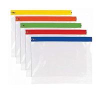 50 A4 Plus Zipper Pouch Document Wallet - Assorted Color, Stylish File Storage Zip Bag - Waterproof, Ziplock Document Holder