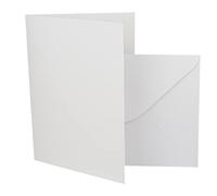 50 - A6 / C6 White Matt Card Blanks and Envelopes 250GSM
