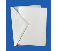50 A6 Postcards Style Blank Sheets of Card & Envelopes - Weddings !! RSVP, Save The Date (White Smooth)