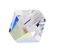 50 Adabele Austrian Bicone Faceted Crystal Beads Compatible with Swarovski Preciosa Crystallized 5301/5328 10 mm Crystal AB