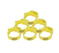 50 Adjustable Chicken Foot Rings Poultry Foot Tags with Numbered Identification Bands