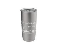 50% Air 50% Gas The Glass Isn't Half Empty It's Full T-Shirt Stainless Steel Insulated Tumbler