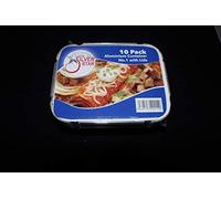 Uk Store 100 x ALUMINIUM FOIL FOOD CONTAINERS Large + LIDS No6a Order before 12 noon for same day dispatch weekdays only,L 20cm x W 10cm x D 6cm (approx).