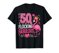 50 and Flocking Fabulous Pink Flamingo 50th Birthday T-Shirt