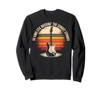 50 and Still Rocking Sunset Strings Guitar Design Sweatshirt