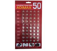50 Assorted Button Cell Watch Batteries - AG1, AG3, AG4, AG10, AG12, AG13 - For Watches, Toys, Remotes, Calculators & More