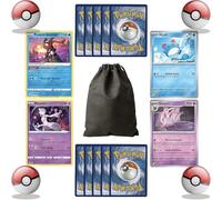 50 Assorted Trading Cards Bundle + Trainer Pouch - Random Mix Includes Holo & Shiny Cards + Card Cloud Insert - Compatible with Pokémon TCG
