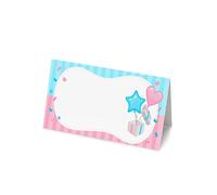 50 Baby Shower Name Place Cards - 8cm by 4cm Place Name Cards for Table Setting, Baby Shower and Gender Reveal Decoration (Pack of 50)