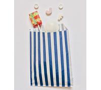 50 Bags - 5" x 7" Blue Candy Stripe Paper Sweet Bags | Premium Quality British Made | Wedding Birthday Party Confectionery Stall