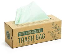 50 Bags Compost Bin Liners 30L Kitchen Waste Bags 100% Biodegradable Bags with EN13432 Certification