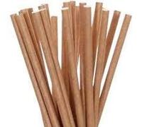 50 Biodegradable Paper Straws, Brown and Disposable Straws