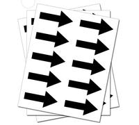 50 Black Arrows - Removable Self Adhesive Waterproof Durable Vinyl Stickers - Digitally Cut to The Sticker Shape - Size 40mm x 20mm