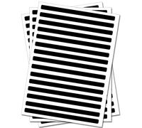 50 Black Rectangles - Removable Self Adhesive Waterproof Durable Vinyl Stickers - Digitally Cut to The Sticker Shape - Size 50mm x 5mm