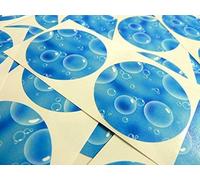 50 Blue Bubble, Bubbles Design, Pattern Sticky Labels, 50mm Circular, Stickers, 2 inch Round Circle, Colour Code, Self-Adhesive
