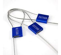 50 Blue Steel Cable Seals Metal High Security Tag Numbered Truck Trailer Seal Anti-Tamper Pull-Tite Security Seal Aluminum Transport Shipping Seal Self-Locking Safety Ties ISO 17712