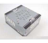 50 booklets Swan Silver Slim King Size Box Cigarette Rolling Paper by Minevra Trading