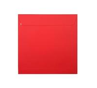 50 Bright Red Large Square Envelopes - 220mm x 220mm - Straight Wallet Flap Peel/Seal Red Coloured Envelopes - 120gsm Clariana Paper - to Fit Large Square Inserts