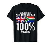 50% British 50% South African 100% Awesome Africa Culture T-Shirt