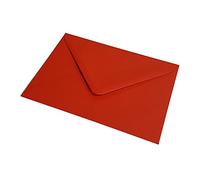 50 C6 Poppy Red Coloured Envelopes (114x162mm - 4.5x6.4) for Greetings Card Crafts & Party Invitations - Packed by The CandyRushTM Charity