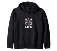 .50 Cal .30 Cal Air Rifle Hunting Slug Life by Pellet Hunter Zip Hoodie