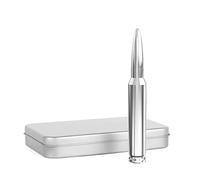 50 Cal Antenna, 5.5 Inch Antenna Compatible with Chevy Silverado & Ford F150 F250 F350 Dodge RAM Super Duty, Internal Conductive Coil- Anti-Scratch Metallic Paint (Silvery)