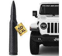 50 Cal Badass Bullet Antenna® Fits Jeep Wrangler JK & JL from (2007 for Jeep Wrangler & Gladiator Accessories - Car Wash Safe & Anti Thelf Design - Ditch The Whip & Upgrade Your Jeep