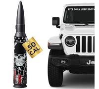 50 Caliber Badass Bullet Antenna (for 2007 Jeep Wrangler & Gladiator Accessories) - Car Wash Safe & Anti Self Design - Upgrade Your Jeep by Discarding Whips