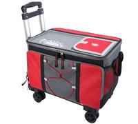 50-Can Hard Top Large Rolling Cooler with a Hard Base Plate, Leakproof Insulated Cooler with Wheels and Handle Collapsible for Outdoor
