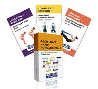 (50+ Cards) Resistance Band Fundamentals Flashcards Pain-Free Fitness, 3x5 in, Workout Cards for Pre-Set Warm Ups, Strength Exercises, Portable-Equipment Tear-Resistant, Bend Resistant Flashcards
