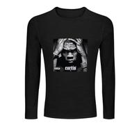 50 Cent Curtis Hoodie Hip HOP Rap Merch G-Unit Shady Records Long Sleeve T-Shirt Graphic Top Printed Tee Mens Black Shirt M
