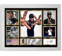 50 Cent Signed Autograph Photograph Display - Perfect for Hip Hop Fans, A3 Poster + White Frame - Limited Edition Autograph Fan Gift - Collectible Memorabilia Merchandise