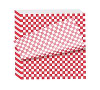 50 Checkered Greaseproof Wrap Sheets - Food Grade Wrapping Paper for Sandwiches, Sweets, Cakes & Cheese - 11x10