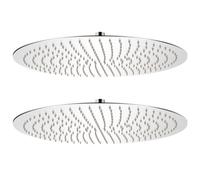 (50 cm/ 2 pcs) vidaXL 1/2x Rain Shower Head Stainless Steel Square Sprinkler Multi Sizes