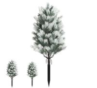 50 cm Artificial Cypress Topiary 2 Pack - UV Resistant Faux Plants with Ground Spikes, Artificial Topiary Trees Outdoor Indoor Potted Decor for Front Porch, Garden & Patio (A)