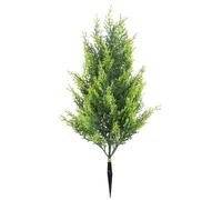 50 cm Artificial Cypress Topiary - UV Resistant Faux Plants with Ground Spikes, Artificial Topiary Trees Outdoor Indoor Potted Decor for Front Porch, Garden & Patio (A)