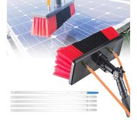 50 cm brush head,29.52 ft,Solar Panel Cleaning Brush, Adjustable Water Fed Pole Cleaning Kit Water Fed Solar Panel Cleaning System,Outdoor Window Glass Solar Panel Spray Washer Washing Equipment
