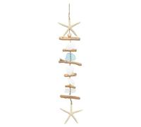 50 cm Nautical Driftwood Wall Hanging - Starfish, Shell and Sea Glass Decor